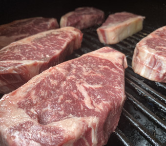 Ribeyes on the grill
