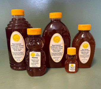 Local Raw Kansas Wildflower Honey from the Griggs Bros. Farms just south of Augusta!