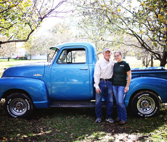 Bob Karr and Granddaughter Sarah Lockyear at The Orchard
