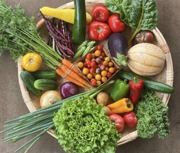 Locally grown vegetables 