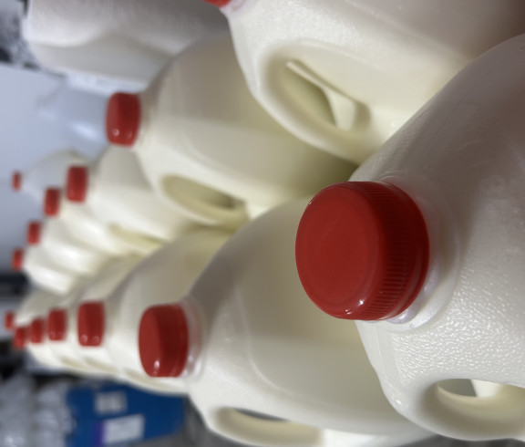 Freshly bottled milk